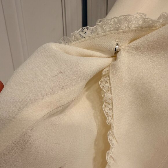 Reformation Skylar Button Front Vest Top - Cream, Size 2 - Picture 12 of 12